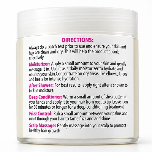 100% African Raw Shea Butter from Ghana (White)
