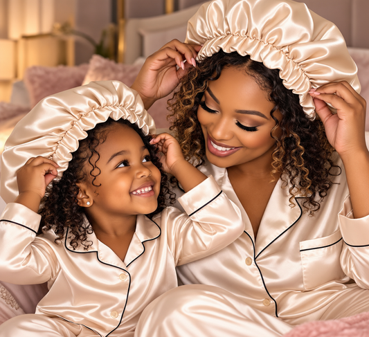 Mommy N Me Adjustable Satin Bonnet
