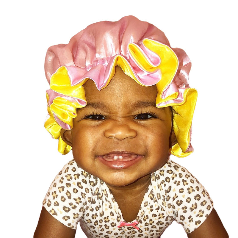 Reversible Baby Bonnet | Satin Hair Bonnet | NyRose Naturals